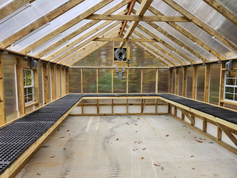 interior view of A frame greenhouse