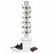 6-tier indoor hydroponic EXO tower kit allowing growth of 24 plants with a self-contained nutrient system.