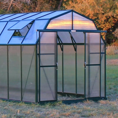 Open view of grandio elite greenhouse with back door transformation 